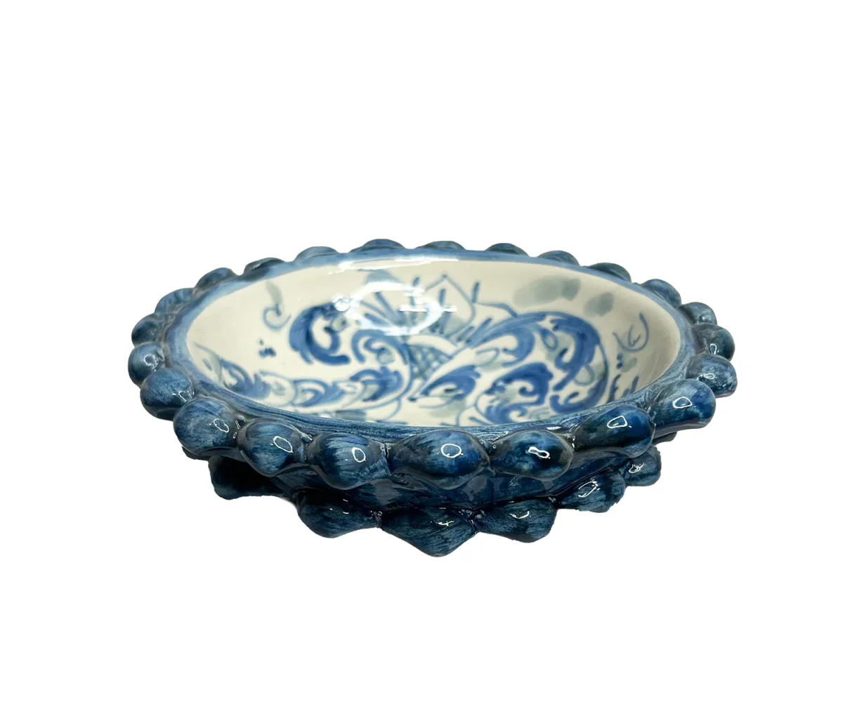 Ciotola Pigna Decorativa in Ceramica di Caltagirone Decorata a Mano 05 - immagine 3