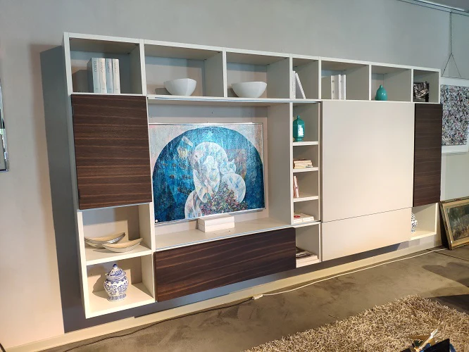 Parete attrezzata laccata "Selecta" By Lema in offerta scontata outlet - immagine 5