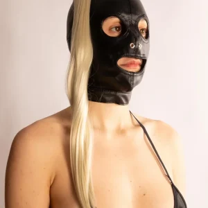 Maschera con Coda Bionda in Eco Pelle