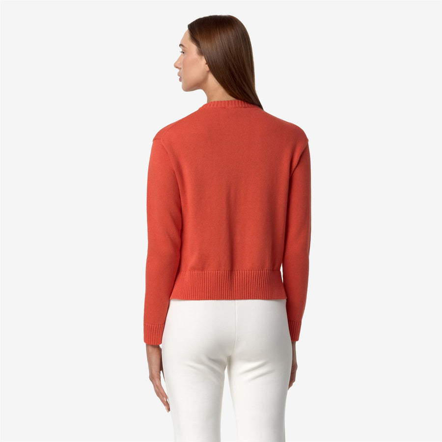 K-WAY Donna Maglia Domitine Cotton Cashmere Rossa Papavero - immagine 5