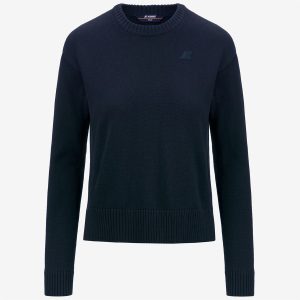 K-WAY Donna Maglia Domitine Cotton Cashmere Blu