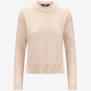 K-WAY Donna Maglia Domitine Cotton Cashmere Rosa Chiaro