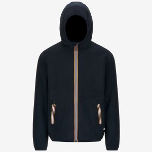 K-WAY Uomo Felpa Jack Sherpa Polar Reversible Blu