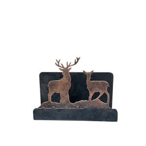 Porta tovaglioli Bambi marrone e rame